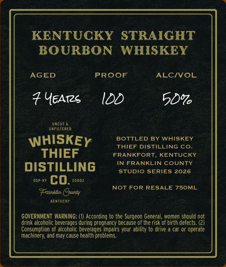 Whiskey Thief Distilling CO. Cory Sly label image 2