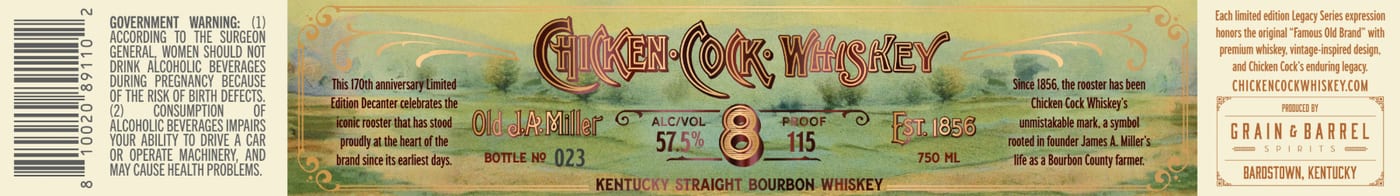 Chicken Cock label