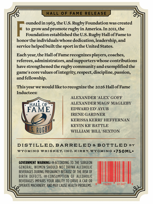Wyoming Whiskey Hall Of Fame Release label image 2