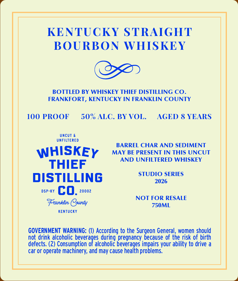 Whiskey Thief Distilling CO. Thoroughbred Club label image 2