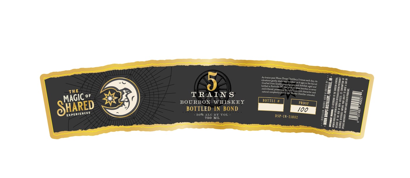 Moon Drops Distillery label