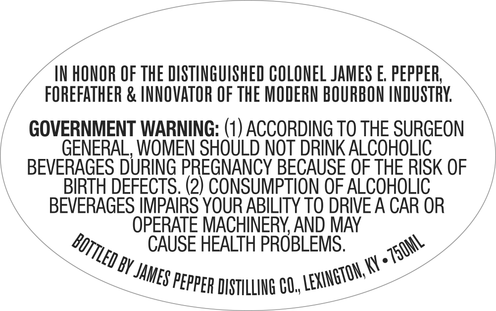 James E. Pepper Double Oak label image 2