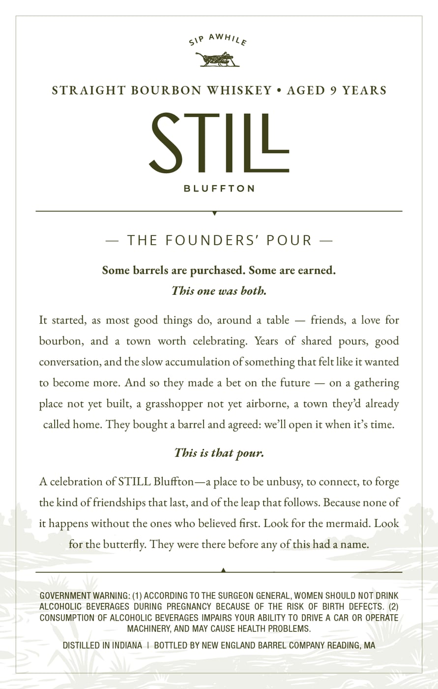 Bluffton The Founders' Pour label image 2
