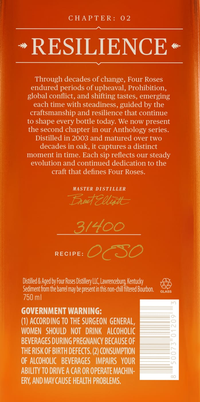 Four Roses Anthology label image 2