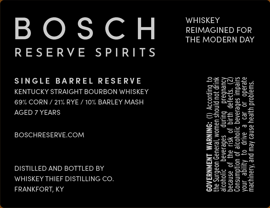 Bosch Single Barrel Reserve label image 2