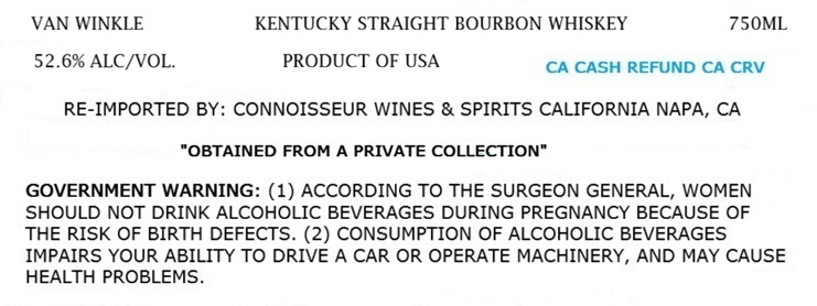 Van Winkle label