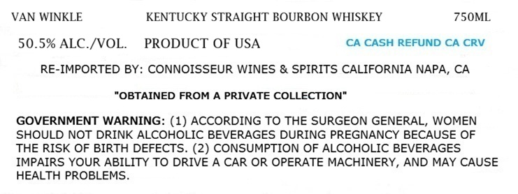 Van Winkle label