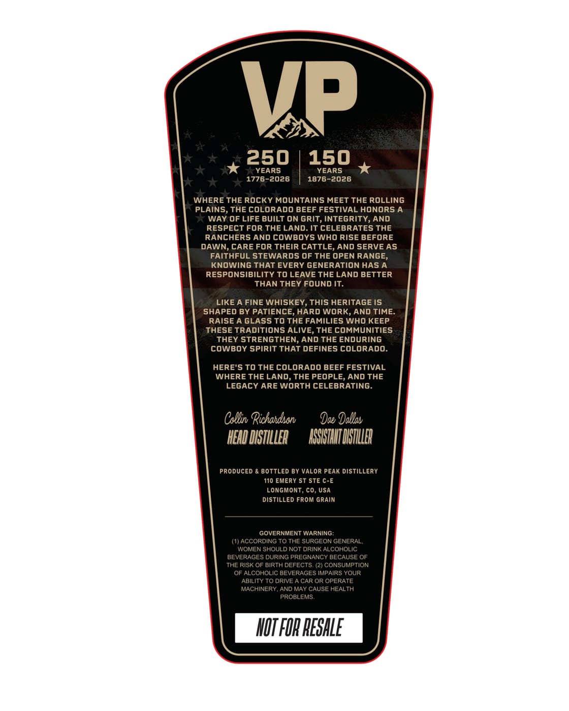 Valor Peak Distillery label image 2