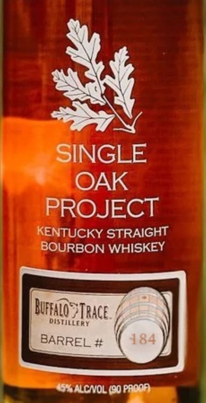 Buffalo Trace Single Oak Project Barrel# 184 label image 2