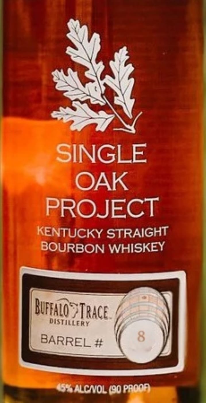 Buffalo Trace Single Oak Project Barrel# 8 label image 2