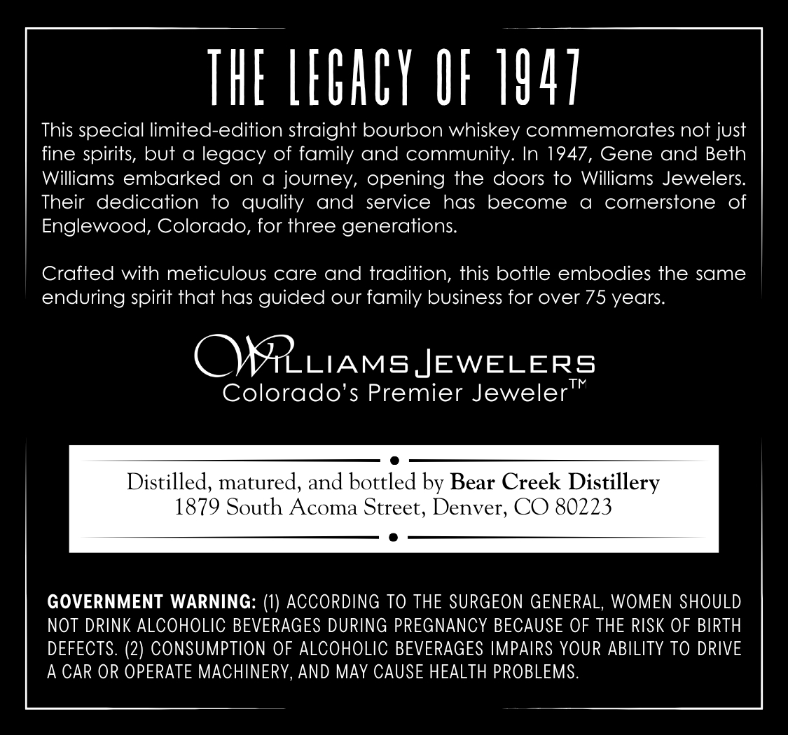 Bear Creek Distillery label image 2