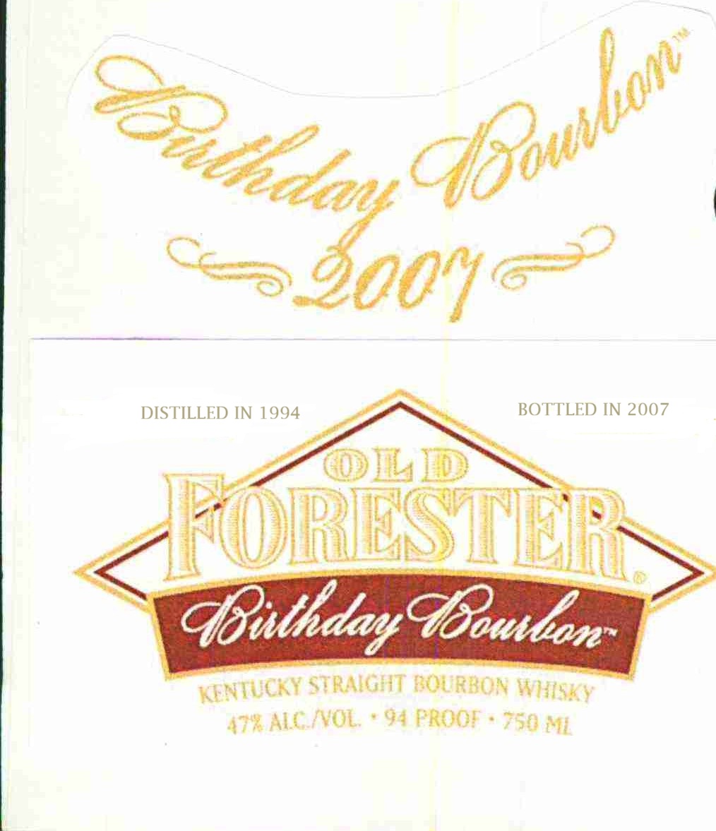 Old Forester label