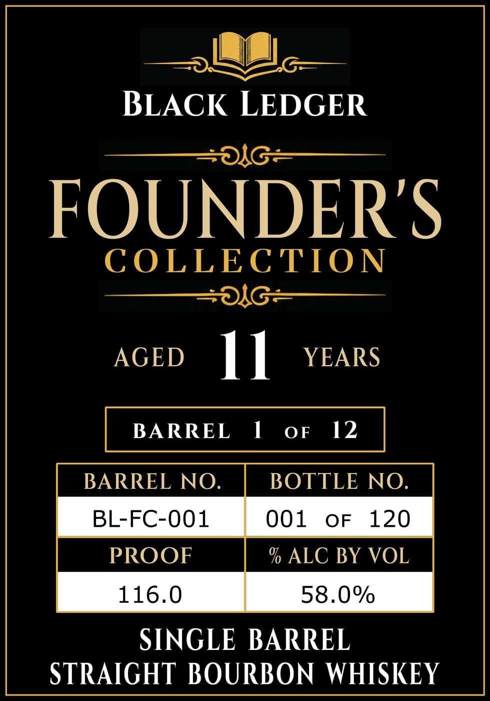 Black Ledger Founders Collection label