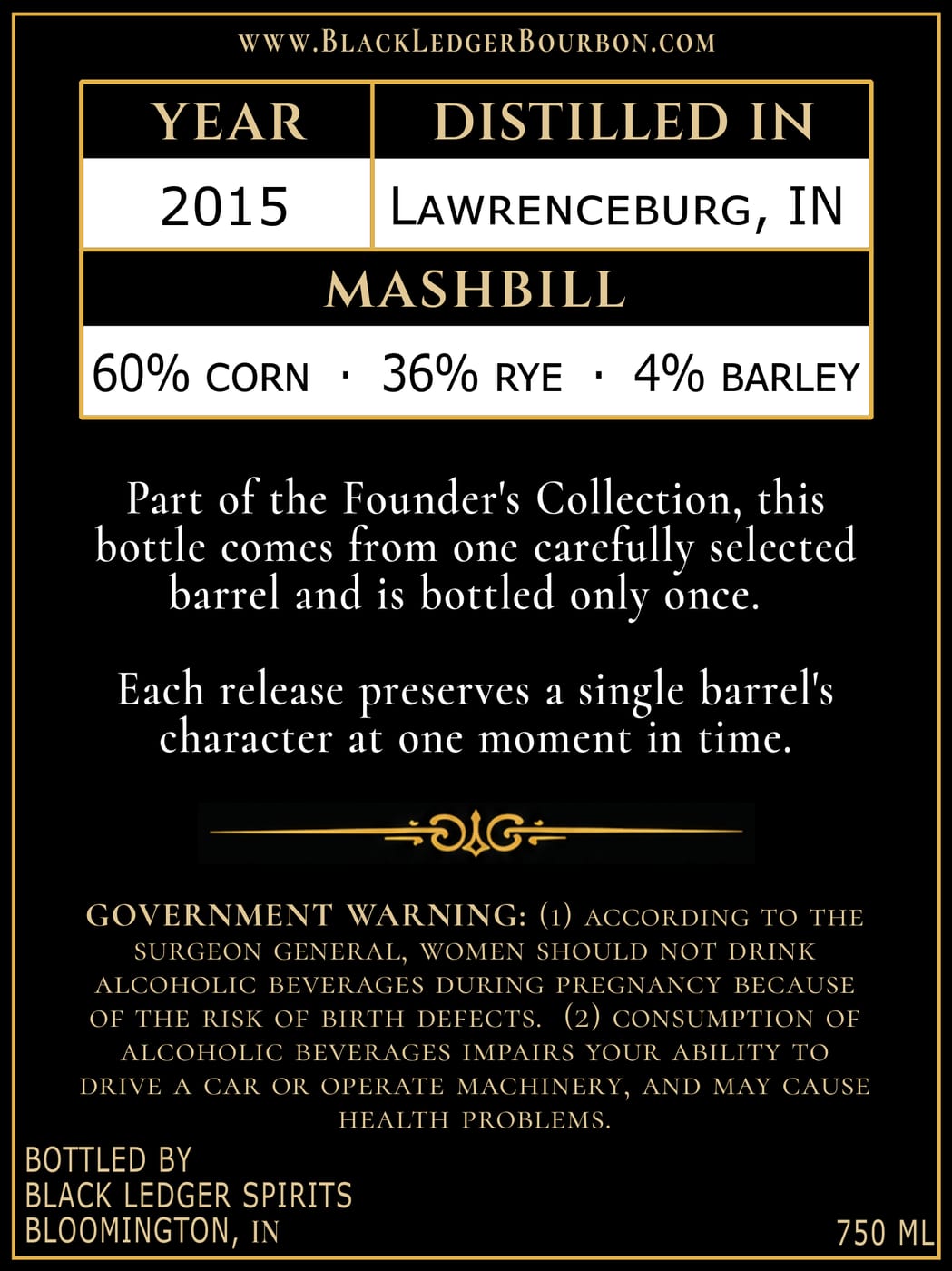 Black Ledger Founders Collection label image 2