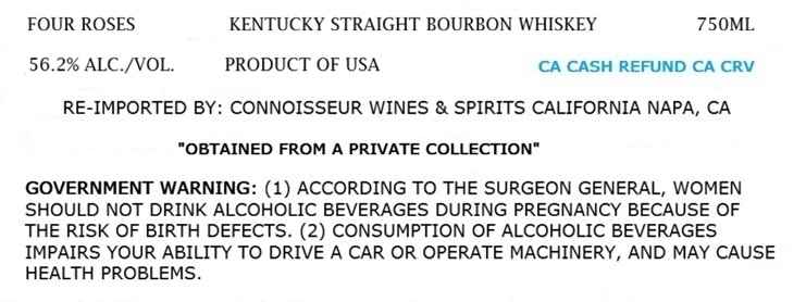 Four Roses label