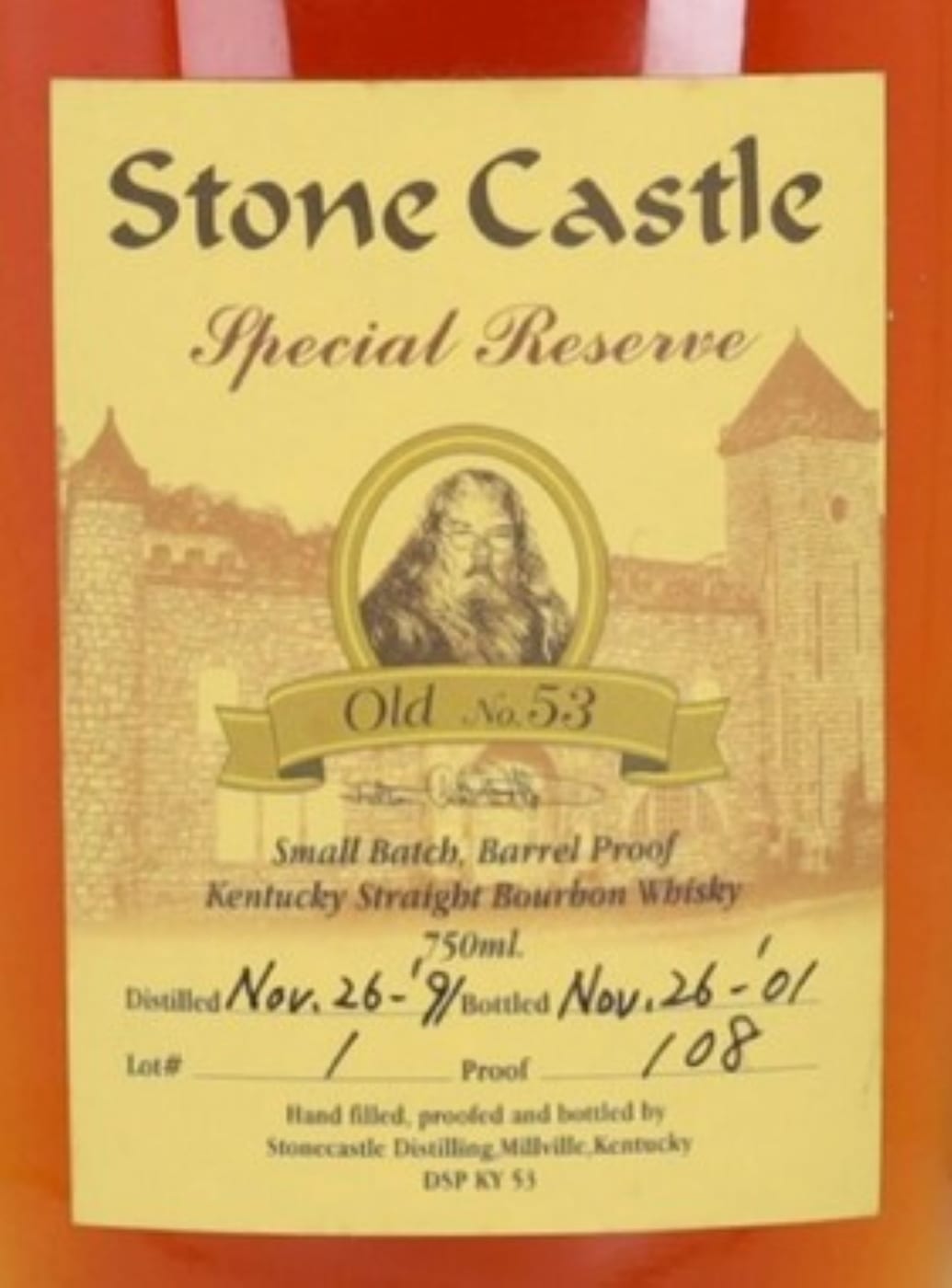 Stone Castle Special Reserve label image 2