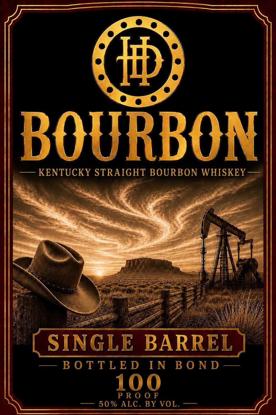 Hd Bourbon label