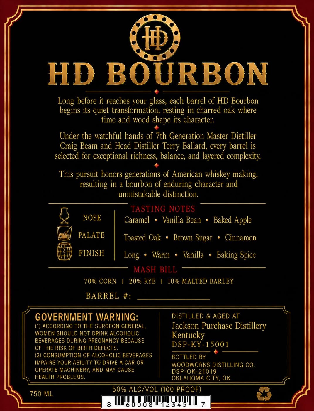 Hd Bourbon label image 2