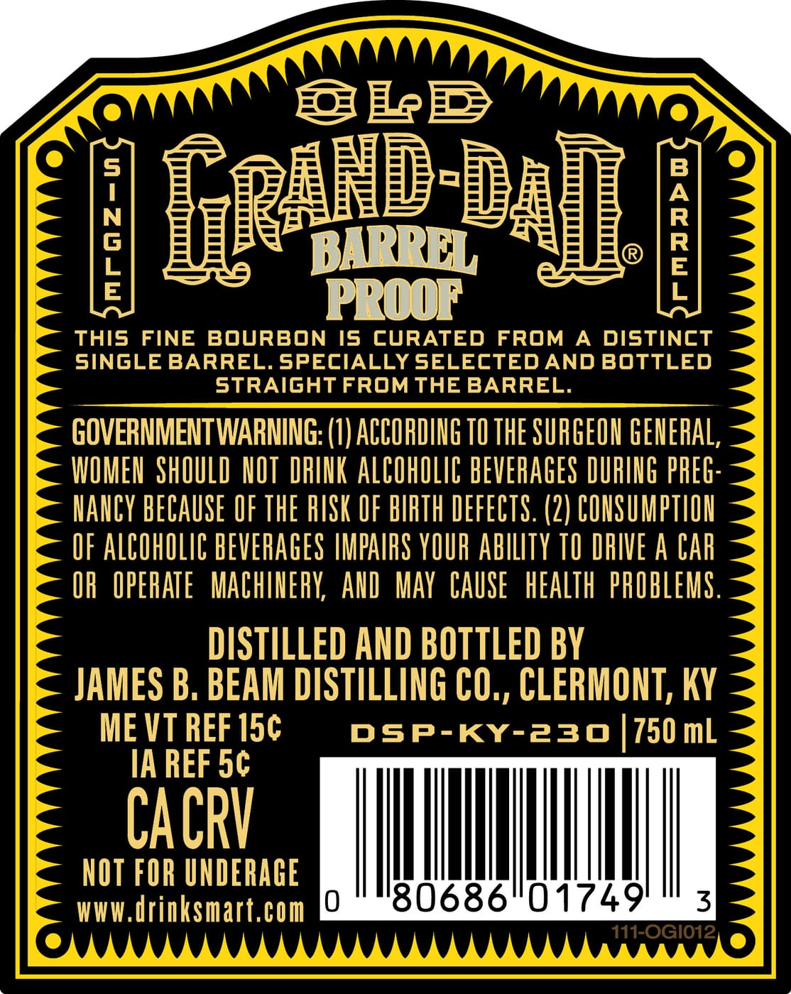 Old Grand-dad label image 2