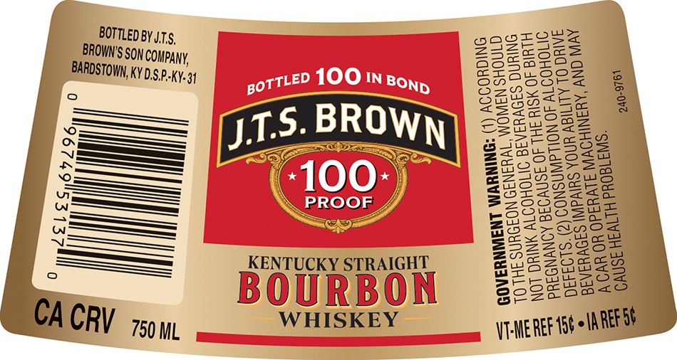 J.t.s. Brown Bottled In Bond label image 2