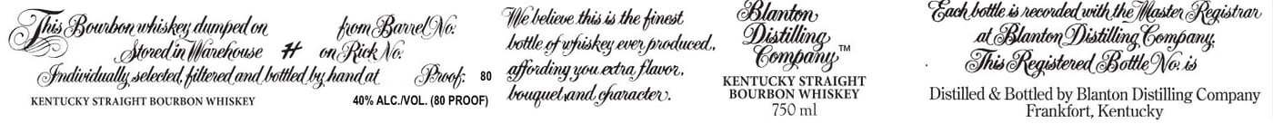 Blanton label