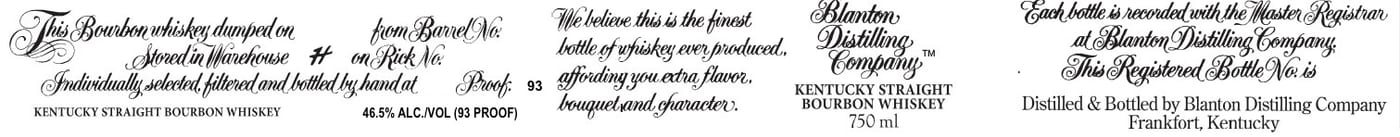 Blanton label