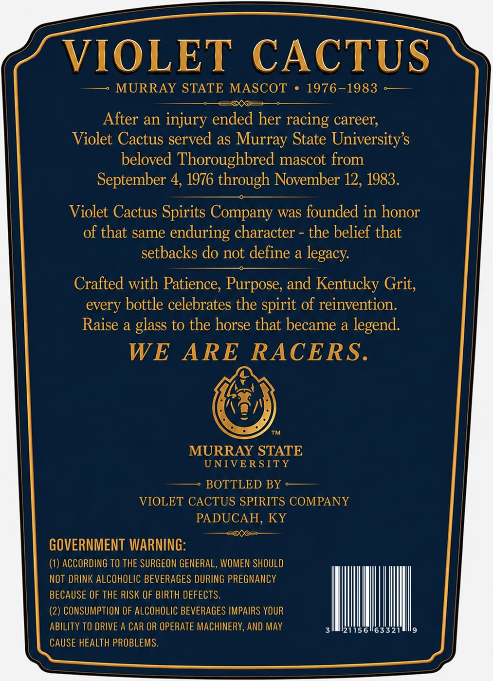 Violet Cactus Anniversary Bourbon label image 2