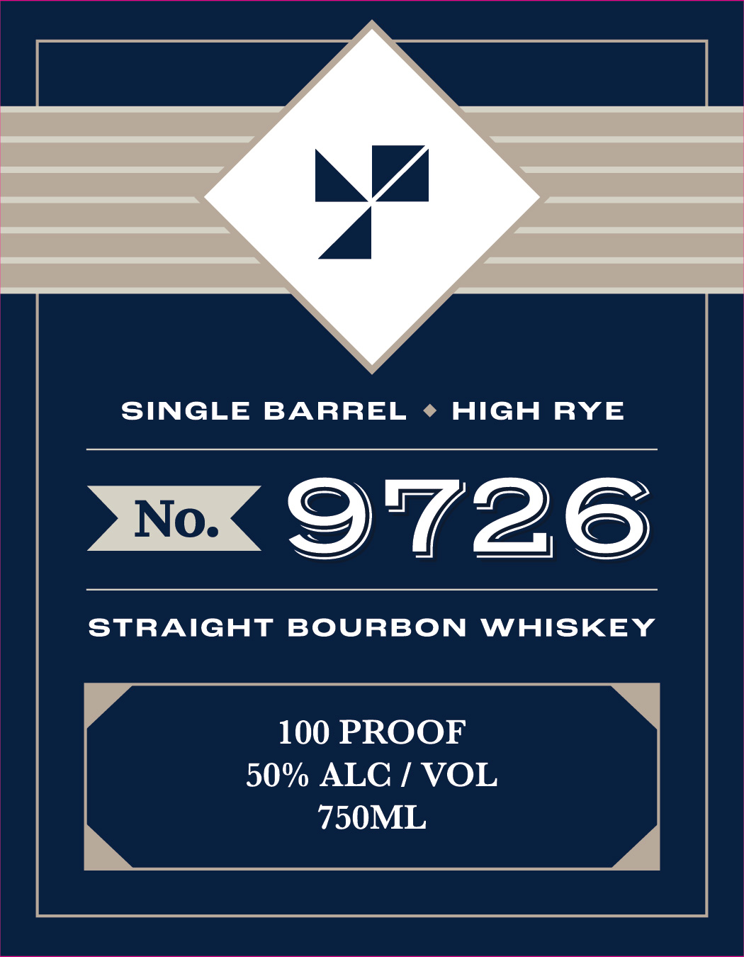 Single Barrel No. 9726 label