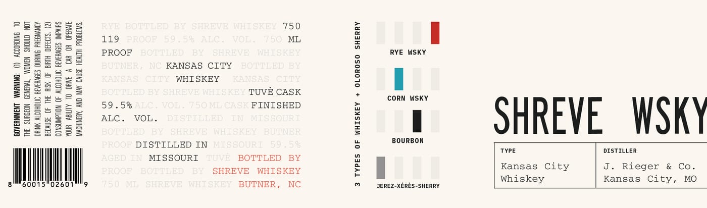 Shreve Whiskey label