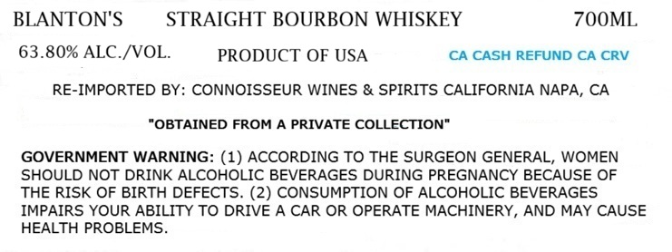 Blanton's label