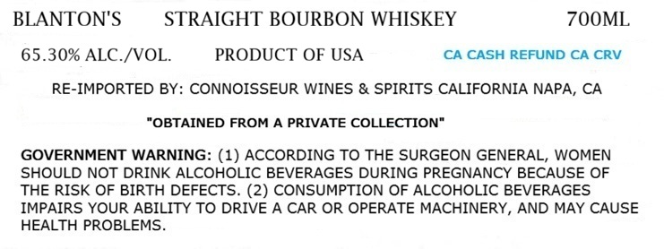 Blanton's label