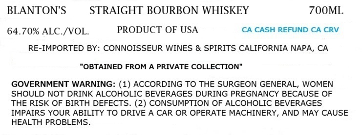 Blanton's label