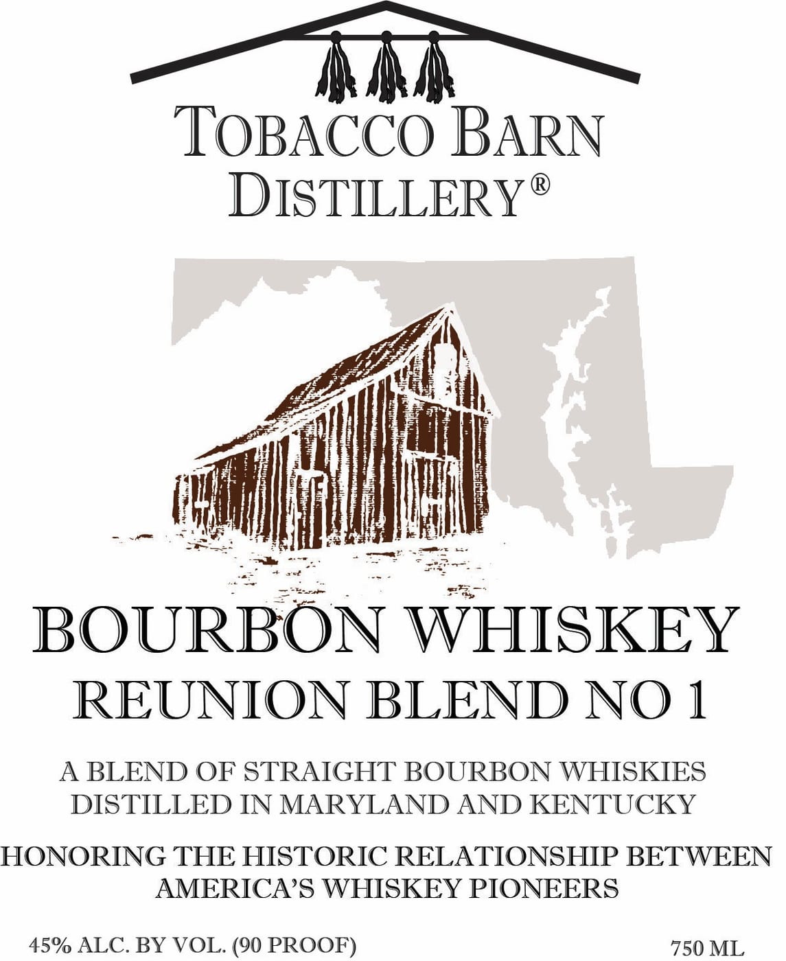 Tobacco Barn Distillery label