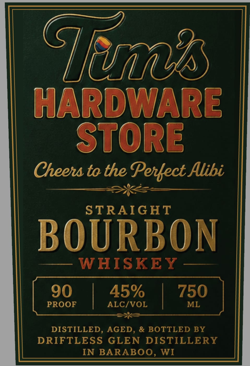 Tim's Hardware Store label