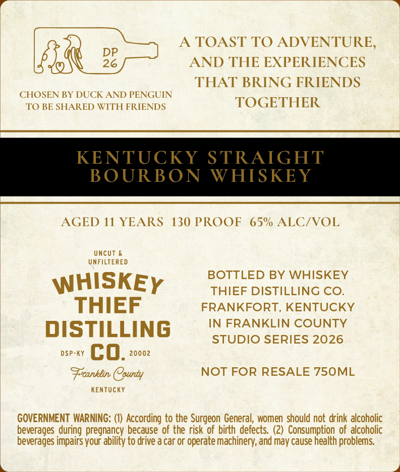 Whiskey Thief Distilling CO. Aviary label image 2