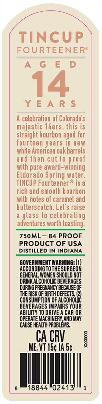 Tincup 14 Years label image 2