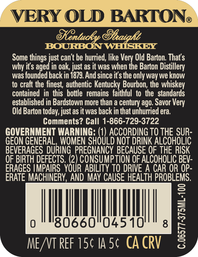 Very Old Barton label image 2