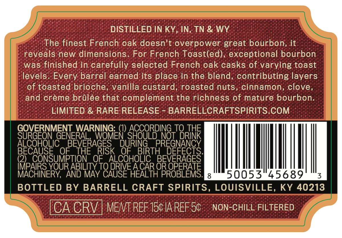 Barrell Bourbon label image 2
