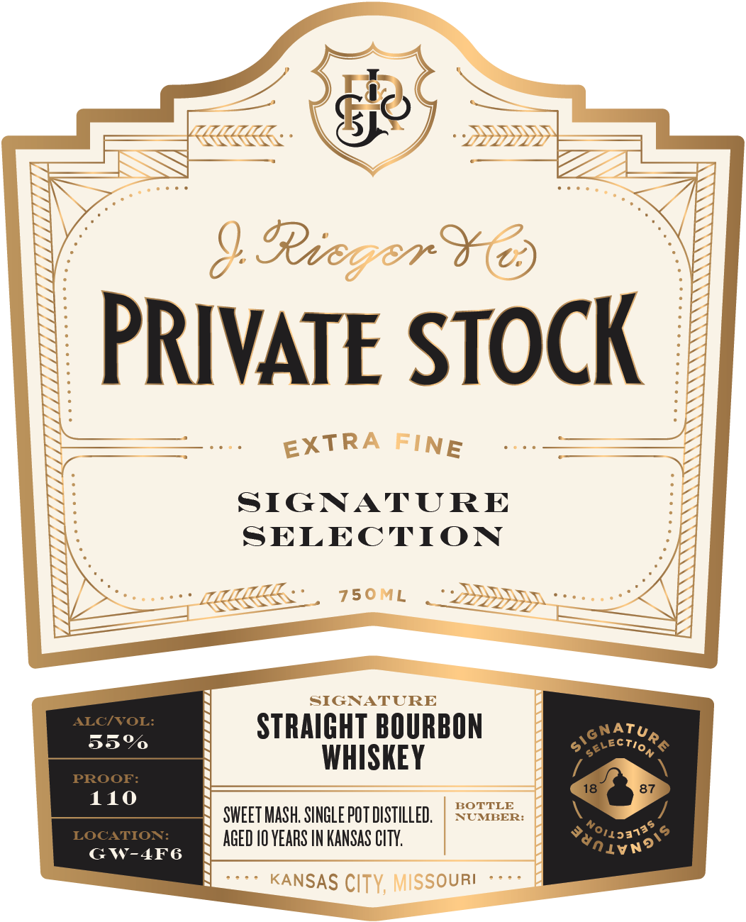 J. Rieger & CO. Private Stock label
