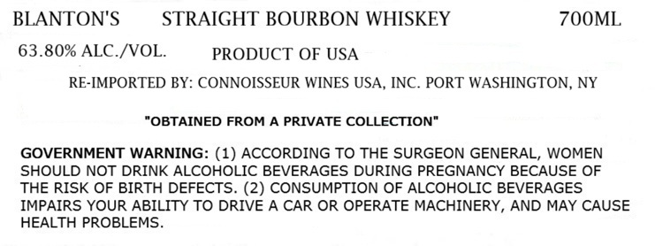 Blanton's label