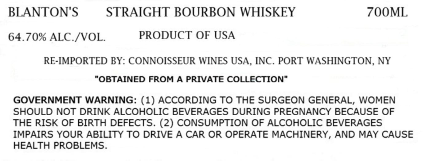 Blanton's label