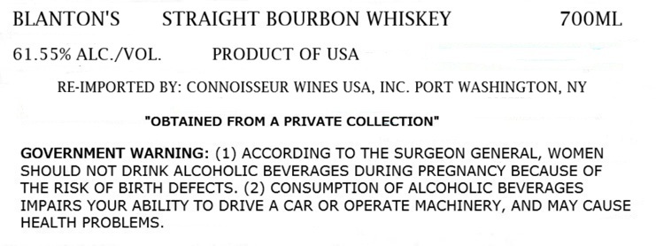 Blanton's label