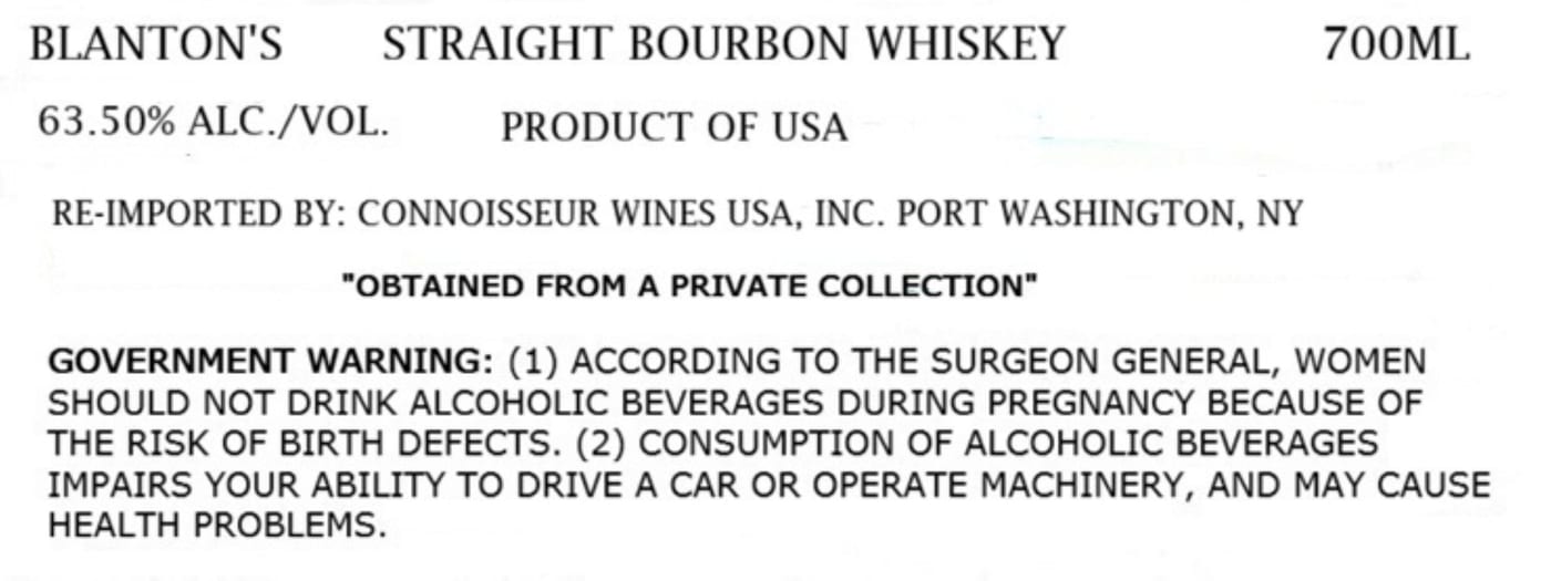 Blanton's label