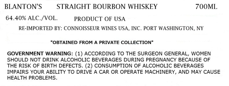 Blanton's label