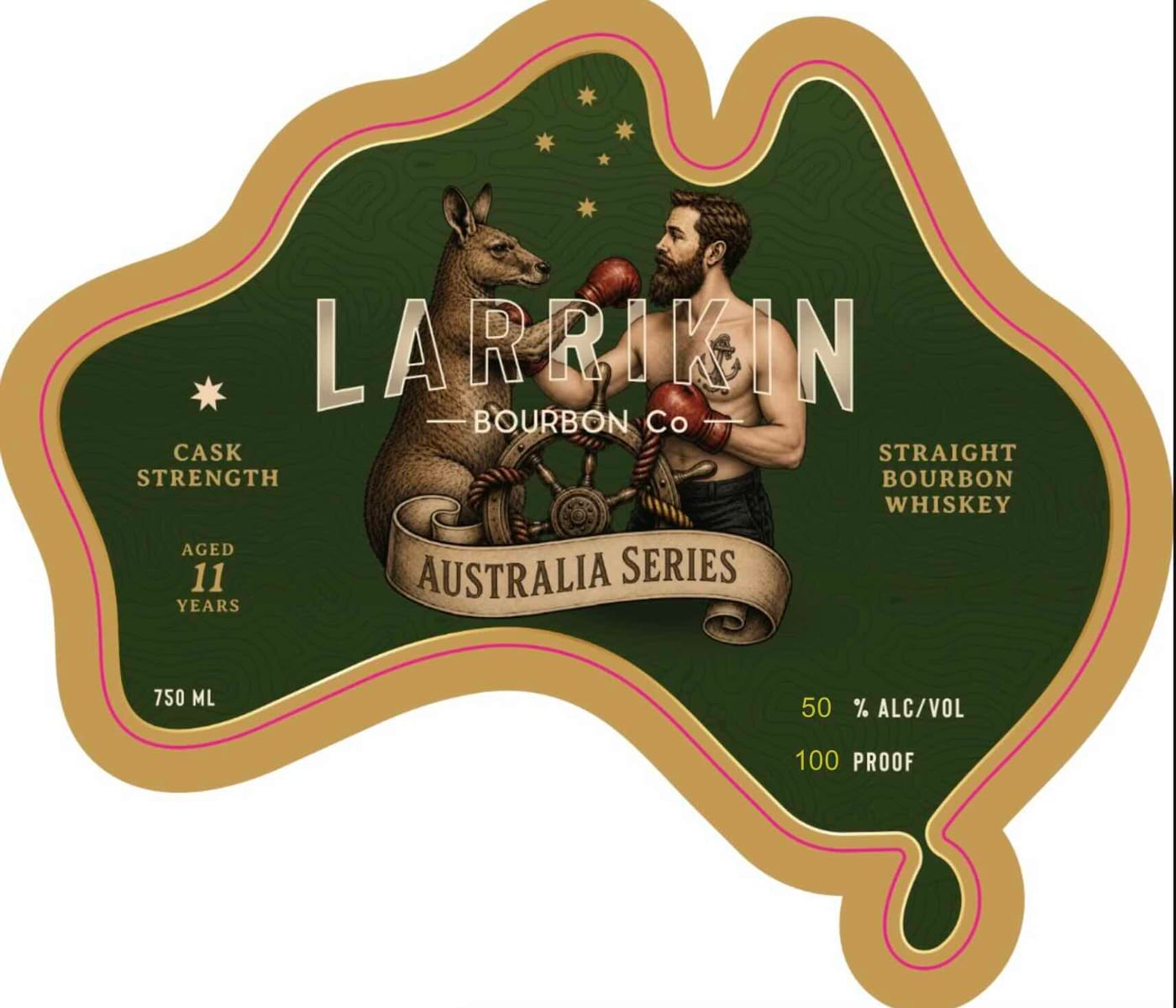 Larrikin Bourbon CO label