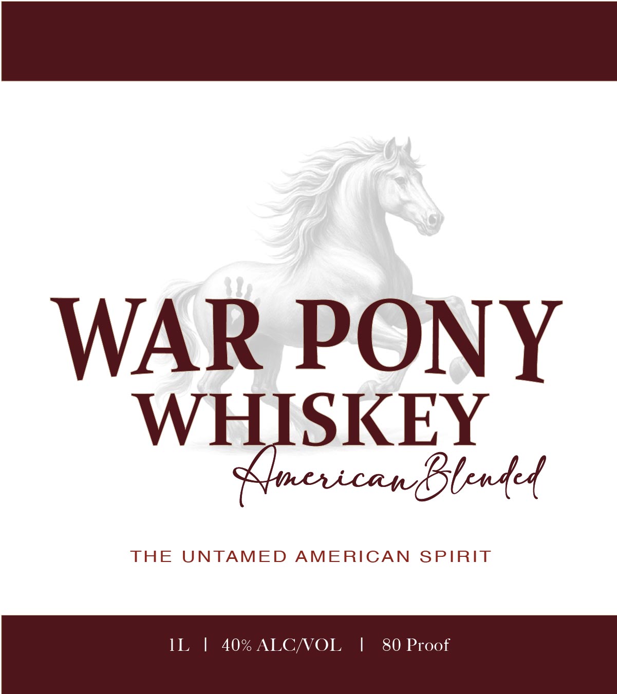 War Pony Well Whiskey American Blended label