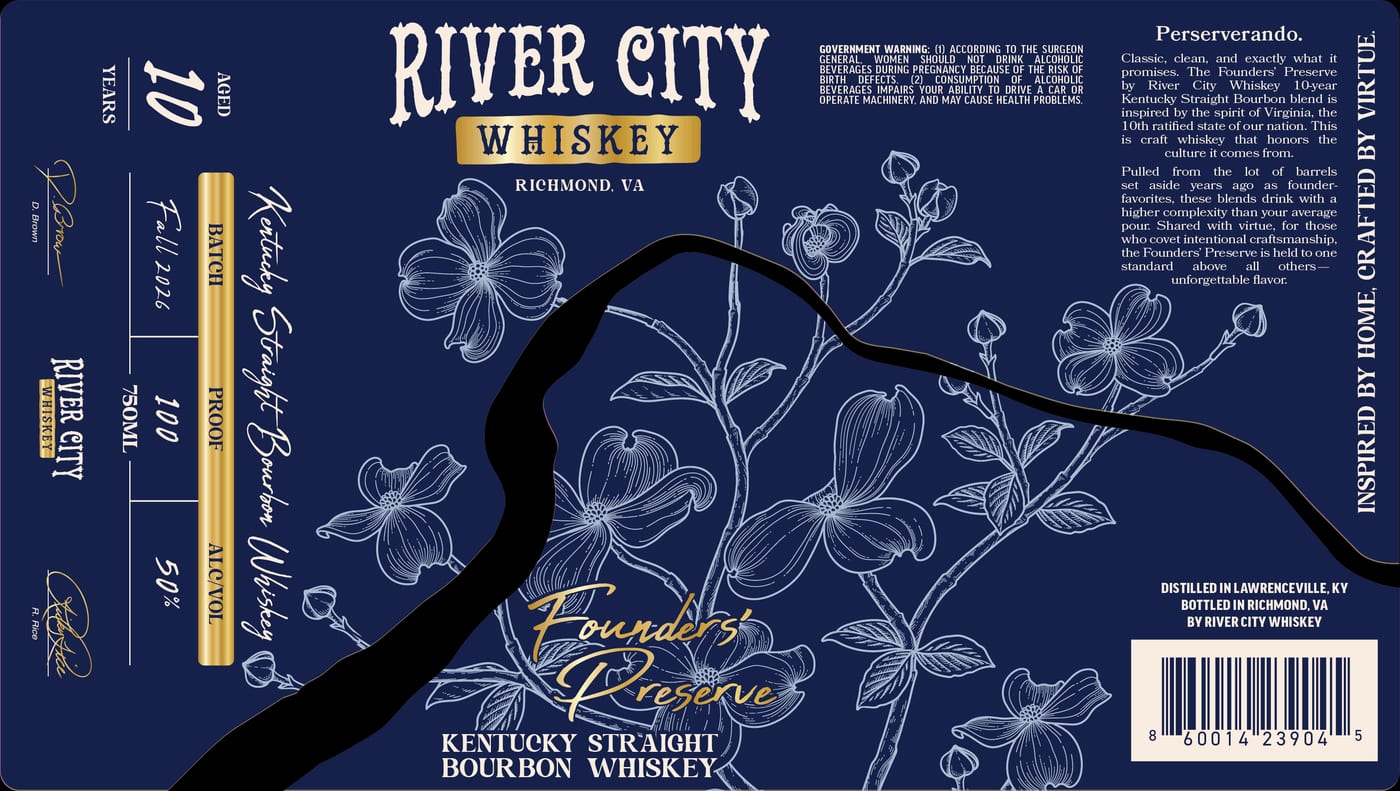 River City Whiskey label