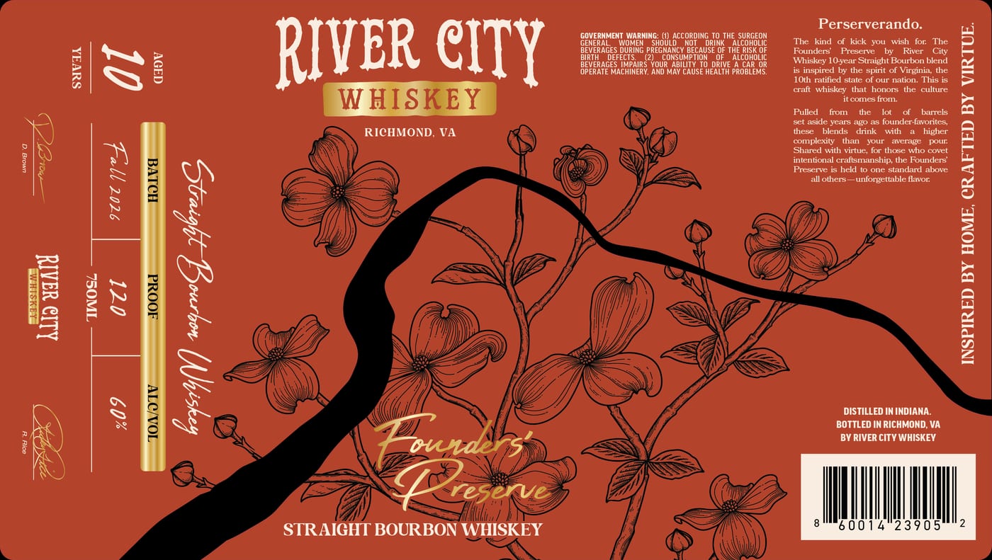 River City Whiskey label