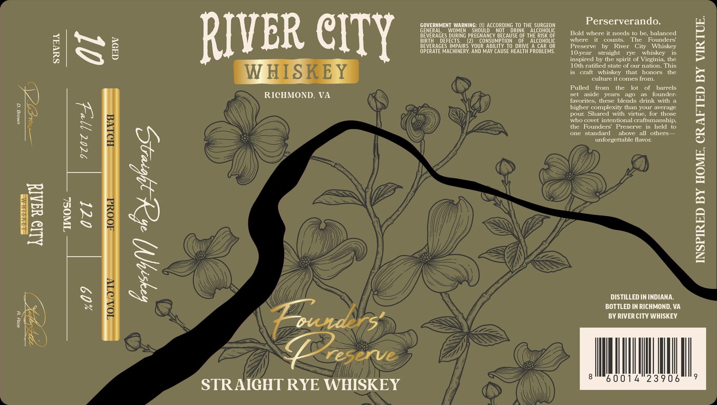 River City Whiskey label