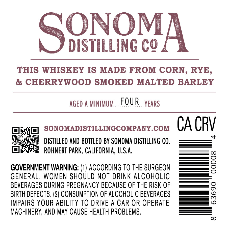 Sonoma Distilling Company label image 3
